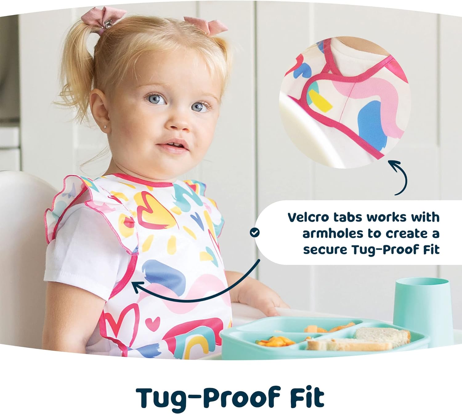 Tiny Twinkle Mess Proof Baby Bib - Waterproof Baby Apron - Machine Washable - PVC, BPA, & Phthalate Free - Great Travel Bib… - Image 4
